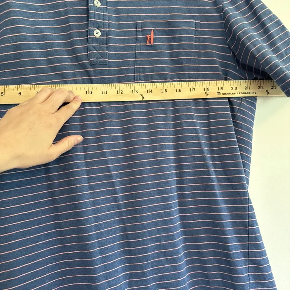 Johnnie O Hangin Out Golf Polo Neese Striped Polo Size L Cotton Stretch Polo Men